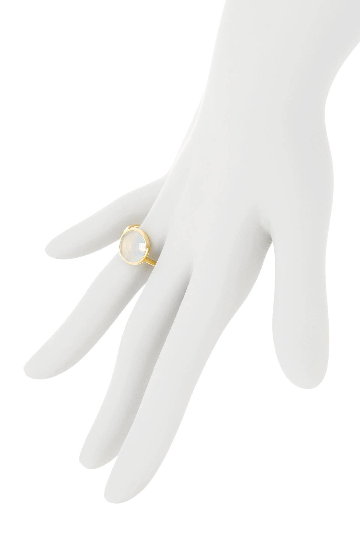 Zoey Simmons - Wholesale Single Stone/Solitaire Ring - Moonstone Crystal Round Ring - GF1