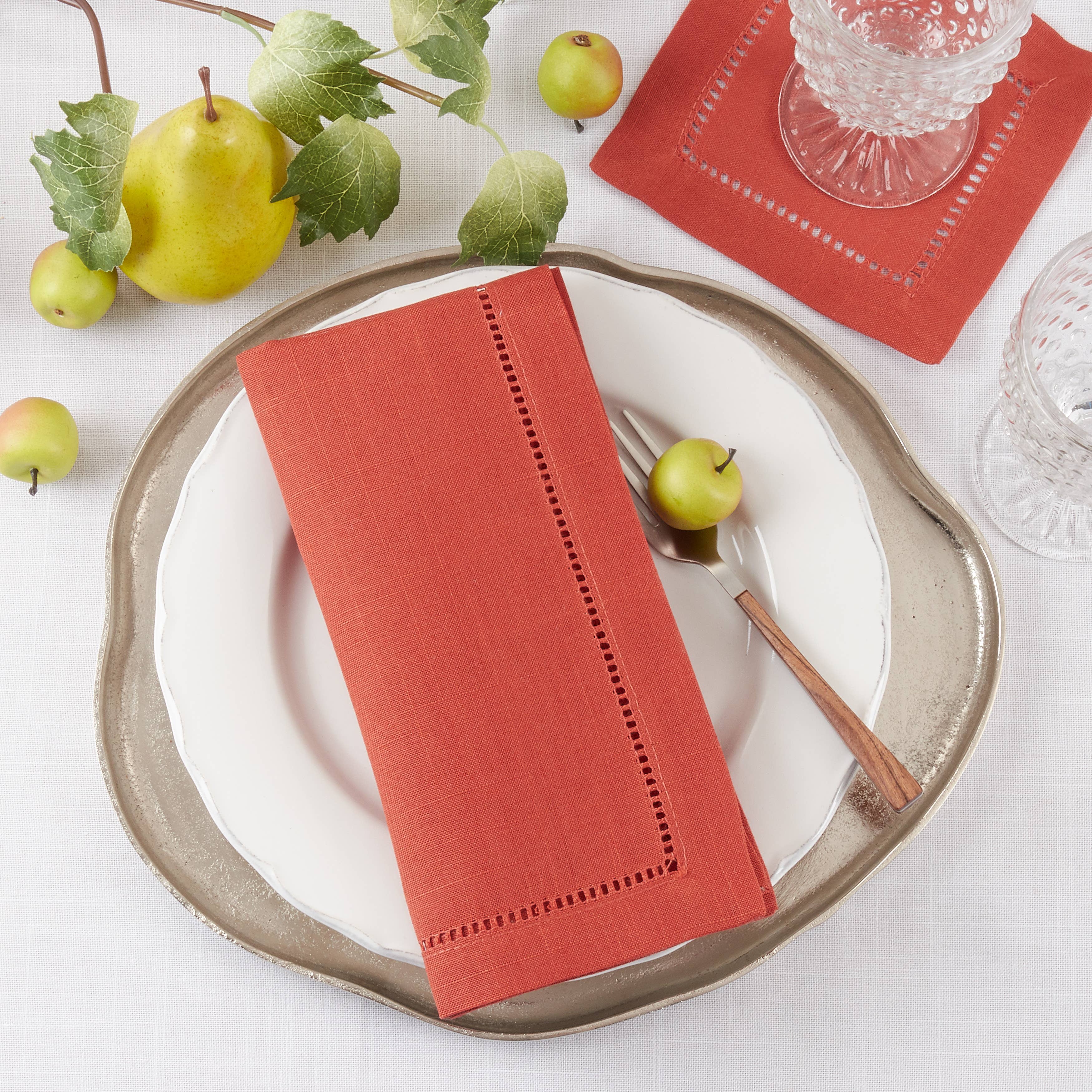 Saro Lifestyle – wholesale Dinner & cloth napkin – Poly Hemstitched Dinner Napkin15