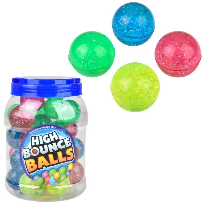La Luna Bella - Toys – wholesale Classic toy – Kids – 1.75" GLITTER HI-BOUNCE BALL LLB kids toys