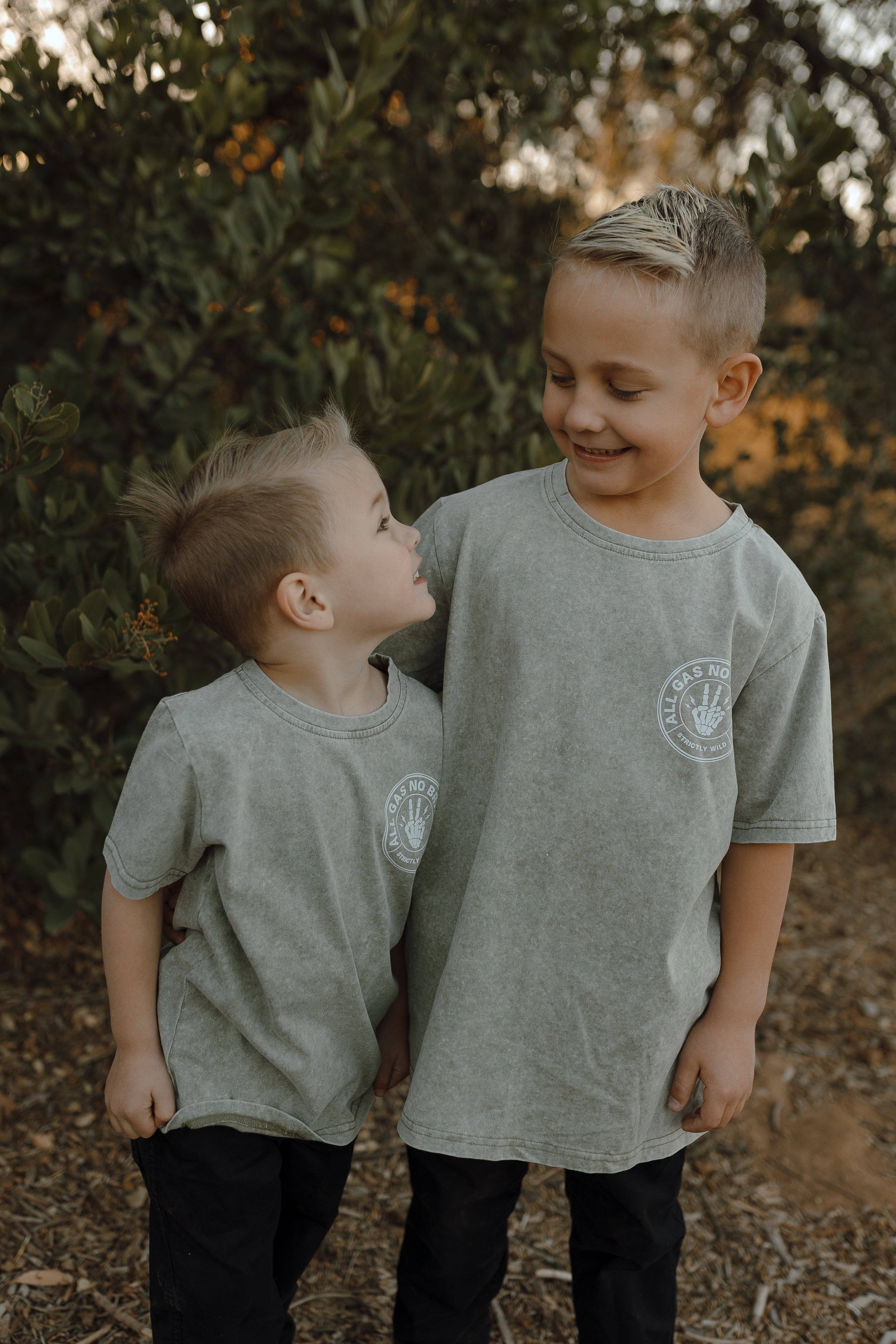 Strictly Wild - Wholesale Screen Printed T-Shirt - Kids - All Gas No Brakes T-Shirt2