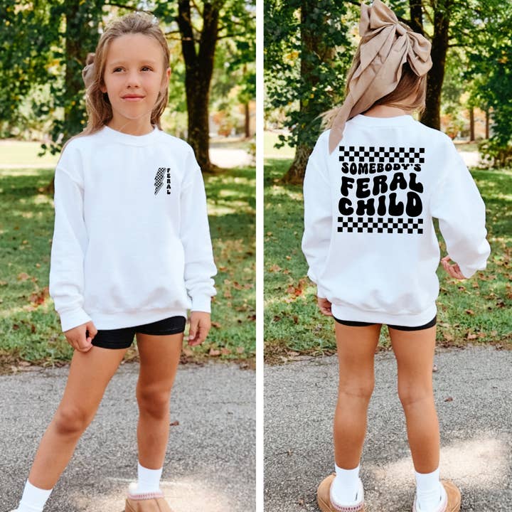 Page and Riggs Designs, LLC - Wholesale Sweatshirt - Kids - Feral Child Sweatshirt