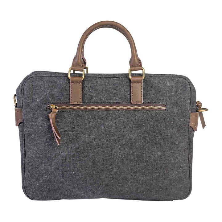 ZEDE PARIS - Wholesale Laptop Bag - Unisex - ARTS-ET-METIERS - Canvas and leather laptop bag46