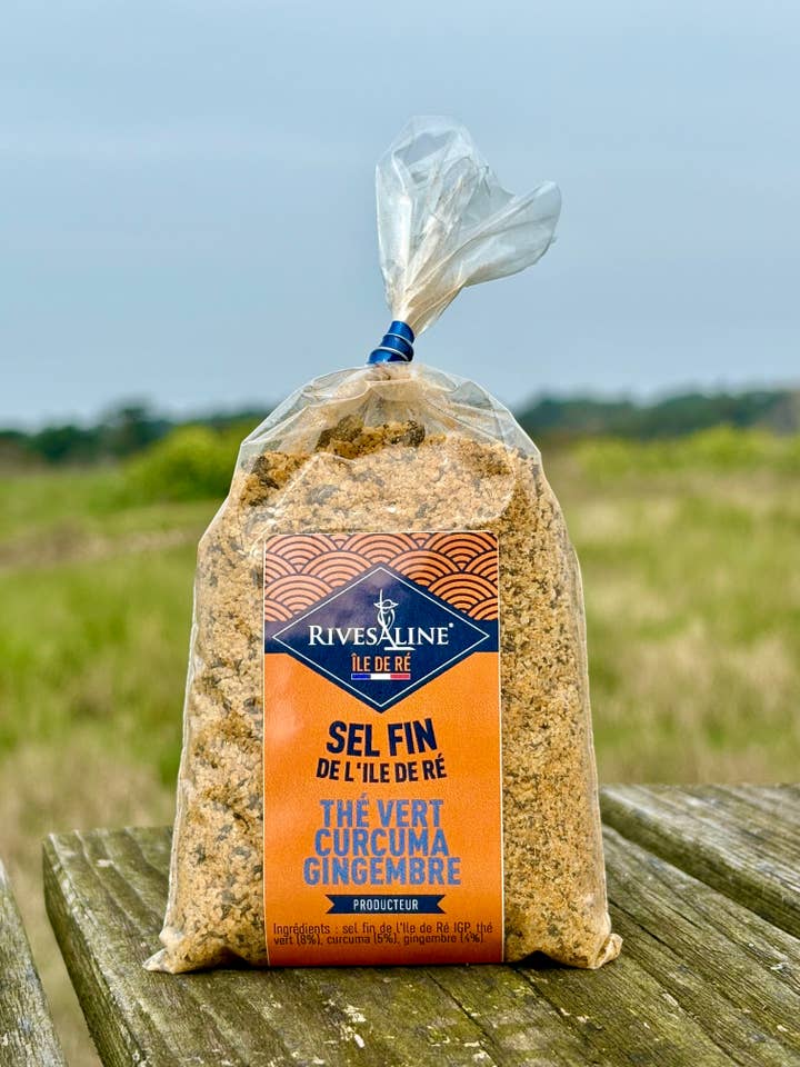 Grünes Tee-Salz mit Kurkuma und Ingwer für den Großhandel von rivesaline