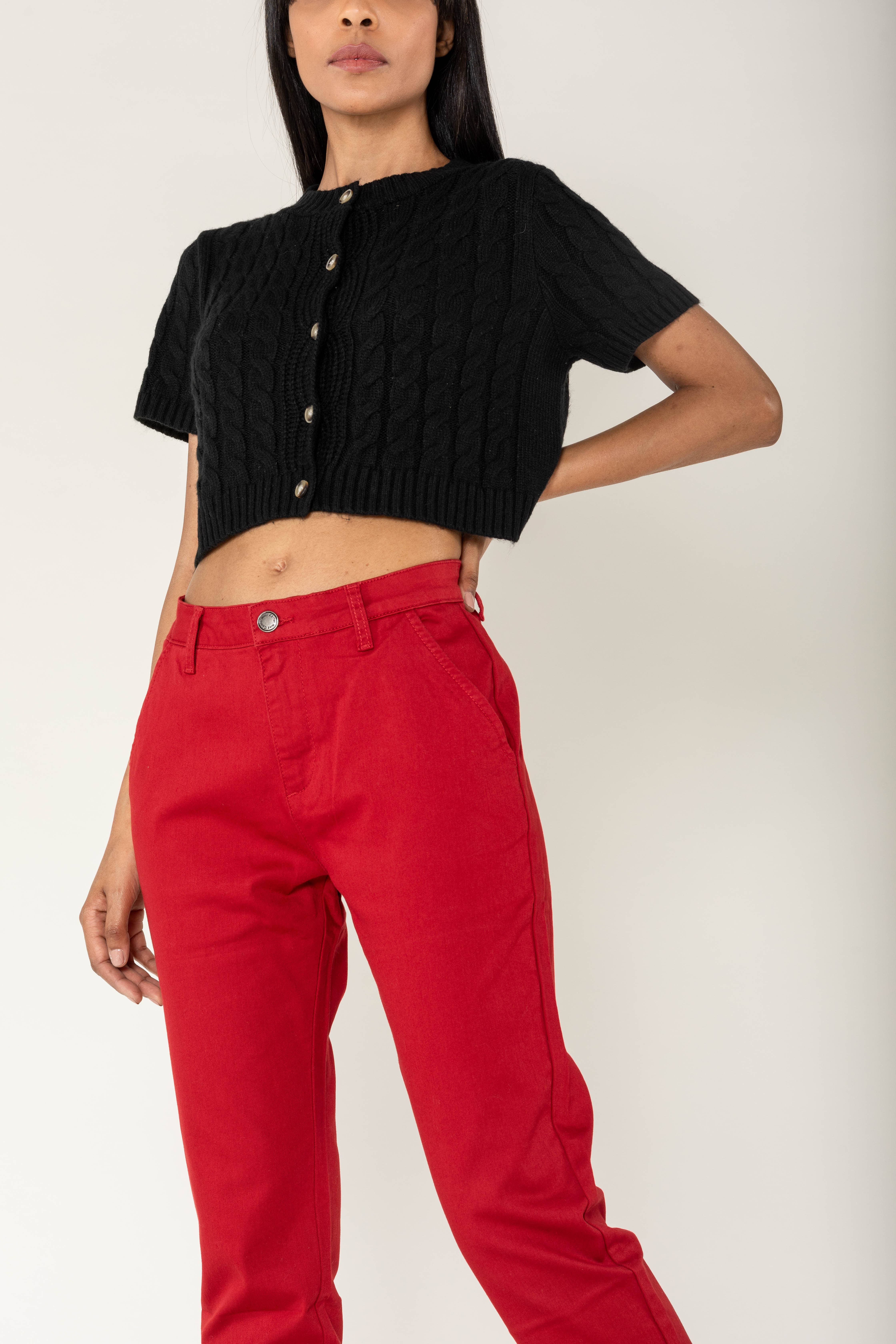 Nina Carter - Vente Pantalon – femme - Pantalon chino stretch taille haute confort Nina Carter J25022