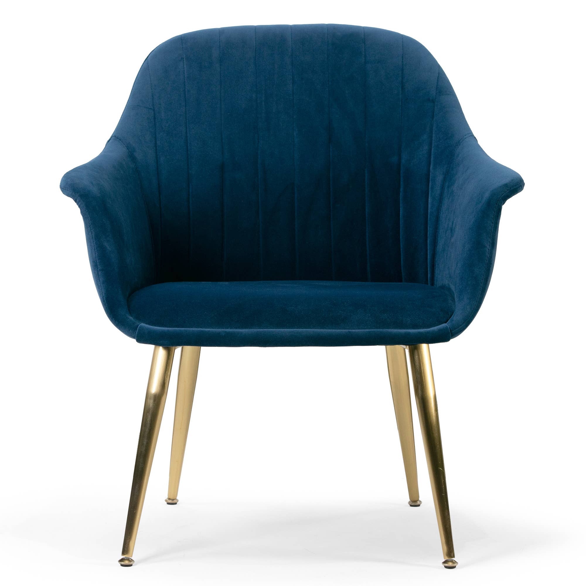 Glamour Home - Vente Canapés - Ensemble canapé 2 places en velours bleu Angela et fauteuil d'appoint7