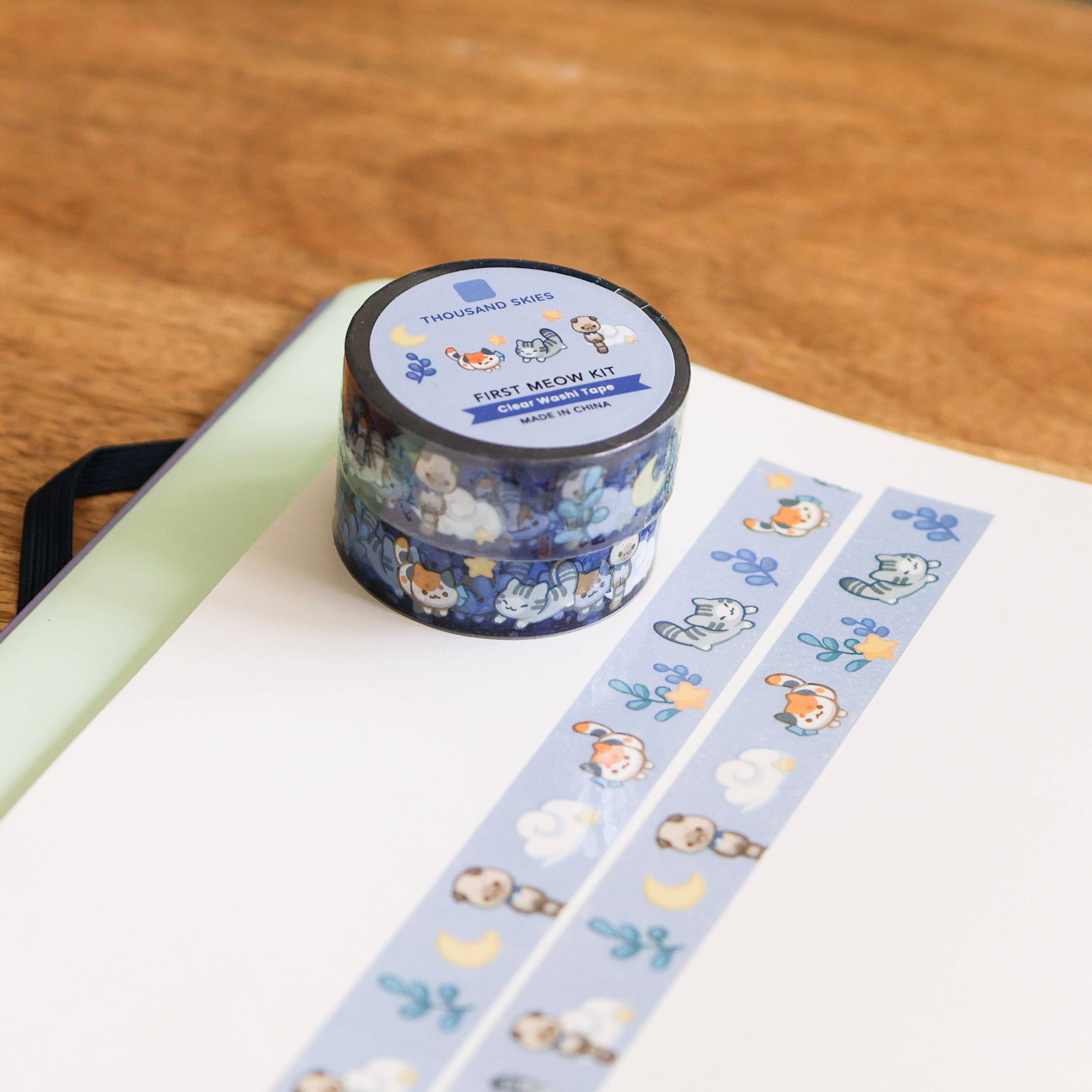 Thousand Skies - Wholesale Tape - PET Tape (Transparent) First Meow Kit - Kittens2