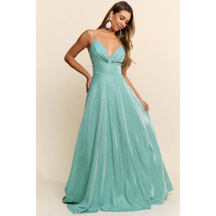 ABITO LUNGO SENZA MANICHE CON GLITTER per la vendita all'ingrosso da parte di Maniju