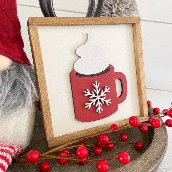 Nail and Hook Laser Cut Home Decor - Wholesale Sign - Christmas Mini Signs6