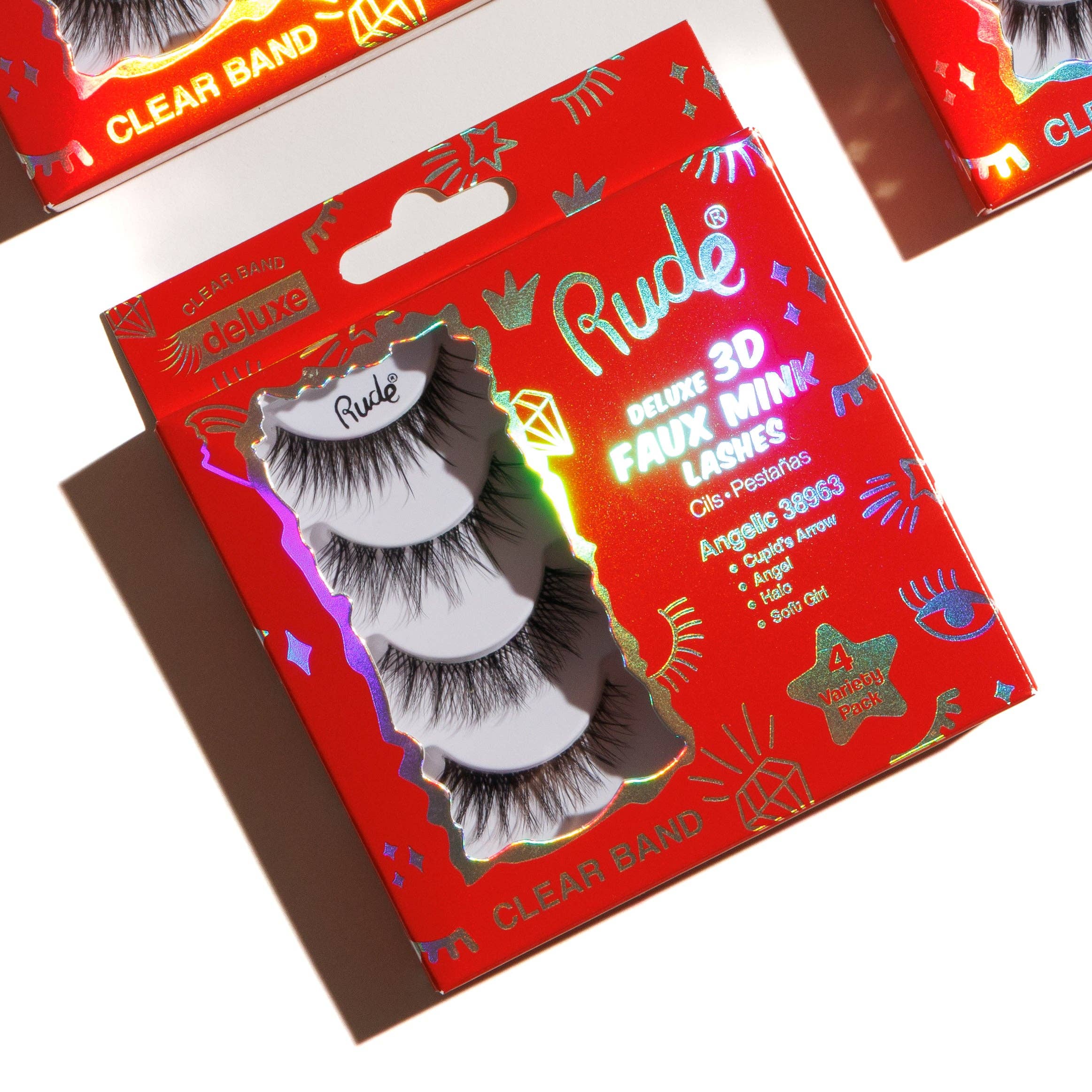 Rude Cosmetics - Wholesale False/Fake Eyelashes - Deluxe 3D Faux Mink Lashes 4 Variety Pack2