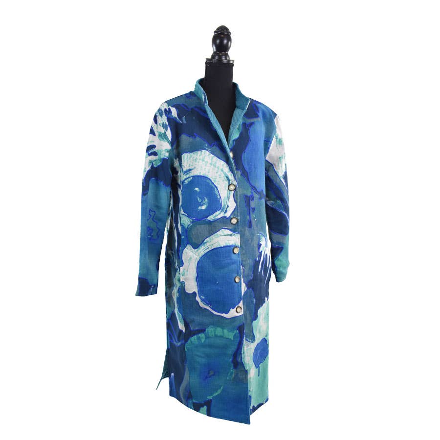 Dupatta Designs - Wholesale Trench Coat - Women's - Diana Handcrafted Floral Reversible Trench Coat7