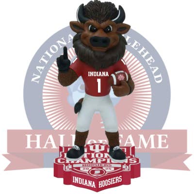 Indiana Hoosiers Champions Nationaux CFP 2025 Figurines Bobblehead (Prévente) pour la vente par National Bobblehead Hall of Fame and Museum