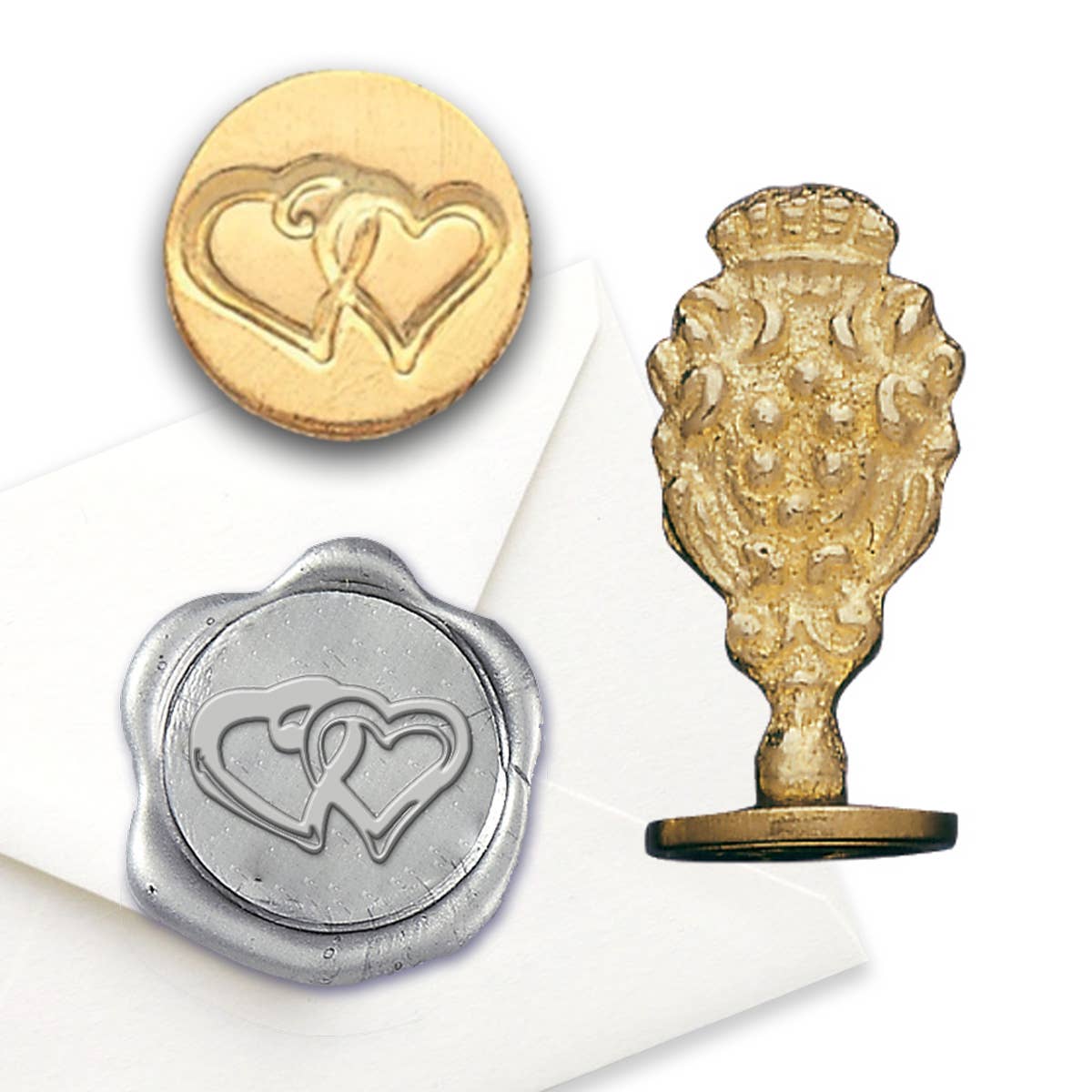 Freund Mayer & Co. - Wholesale Rubber/Decorative Stamp - Florentine Brass Wax Seal Stampers-over 50 popular symbols9