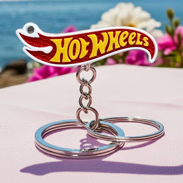Hot Wheels Sleutelhanger Wit, Rood & Geel voor wholesale door ABG 3D Prints