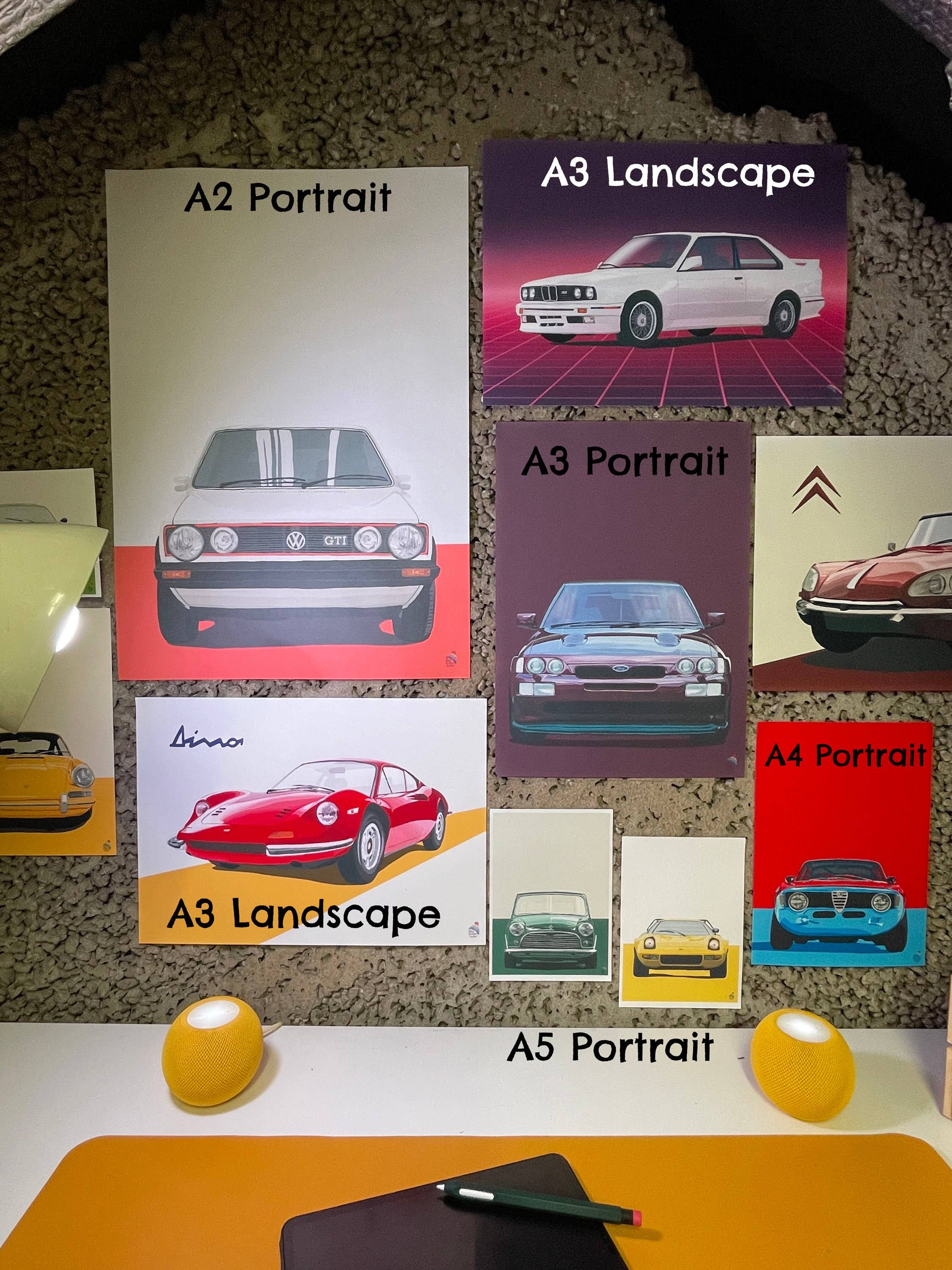 Illustrator maker – wholesale Art print – Mini Cooper S Art - Classic Mk1 Austin Mini Cooper S6