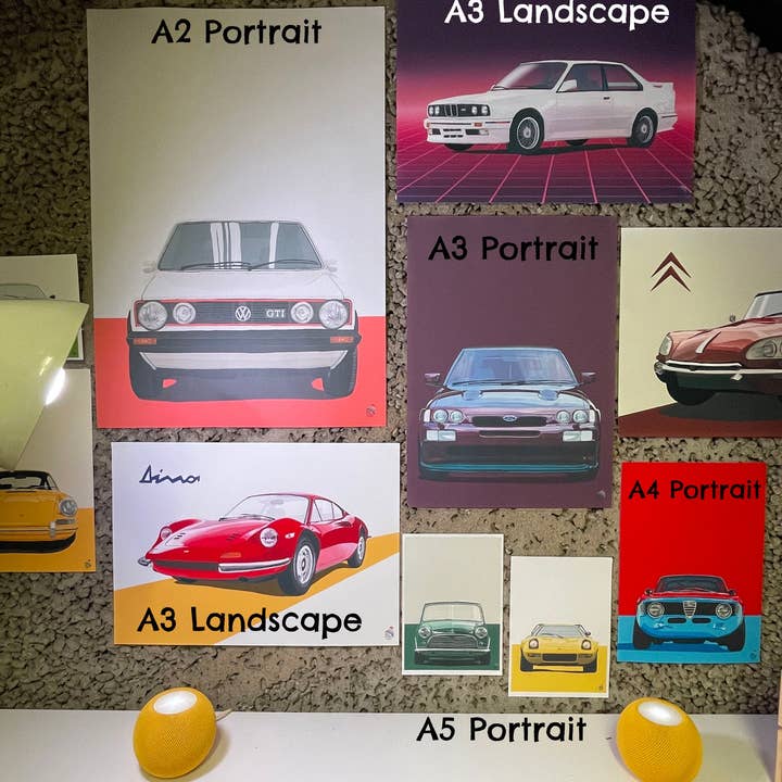 Illustrator maker – wholesale Art print – Mini Cooper S Art - Classic Mk1 Austin Mini Cooper S6