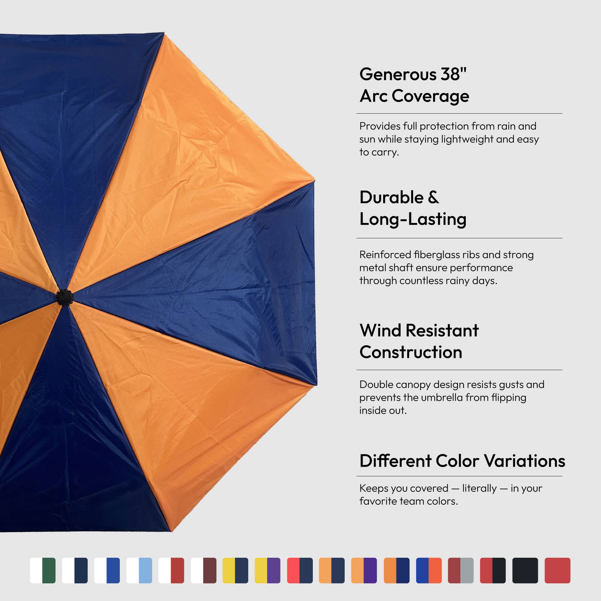 Calla Products - Wholesale Umbrella - Unisex - NEW Topsy Turvy Compact Umbrella – Team Colors, Game Day!5