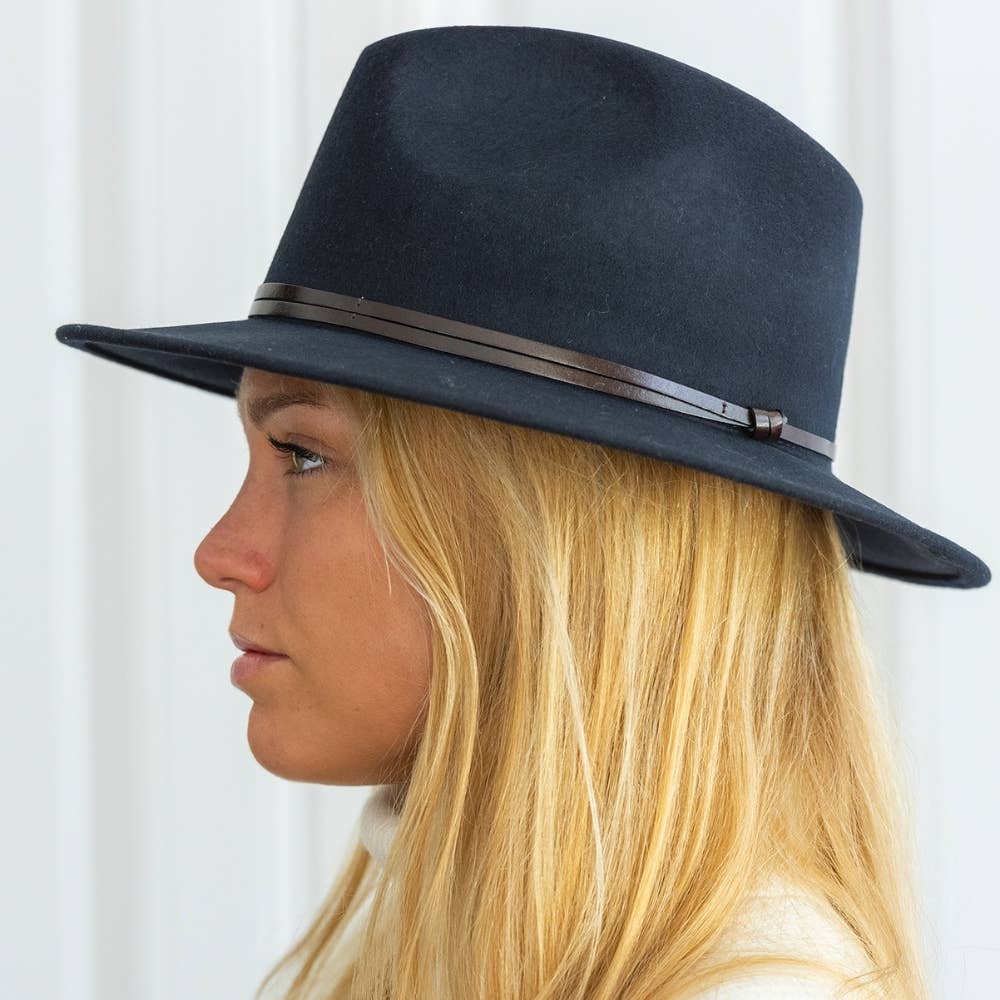 TRAVAUX EN COURS... - Wholesale Fedora - Women's - FELT HAT - leather band, sewn brim62