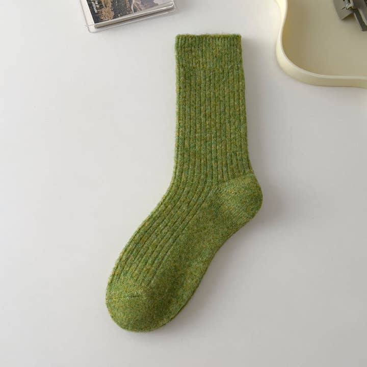 Funkyrel® Atzbranding Limited - Wholesale Socks - Women's - Rufia - Thickened Solid Color Wool Blend Socks