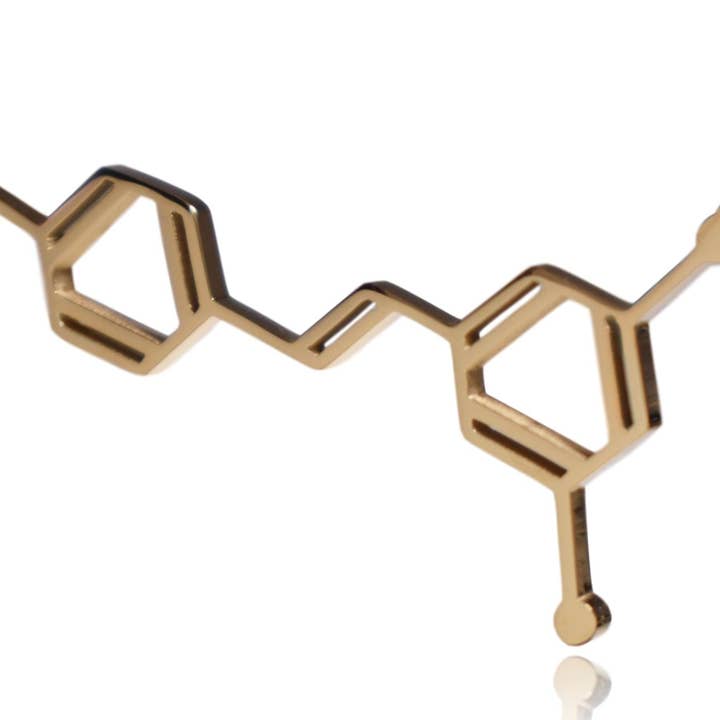 Clayton Jewelry Labs - Vendita all'ingrosso Collana con ciondolo/pendaglio - Collana in acciaio inossidabile con molecola di resveratrolo di vino8