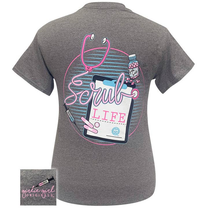Girlie Girl Originals - Wholesale Screen Printed T-Shirt - Women's - Scrub Life Graphite Heather SS-2204