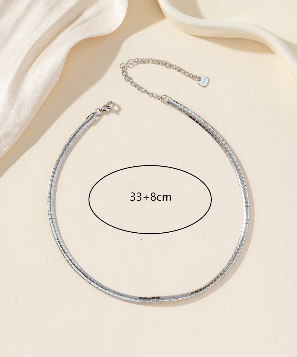 Blossom bijoux - Wholesale Link & Chain Necklace - 25CA242 Stainless Steel Necklace1