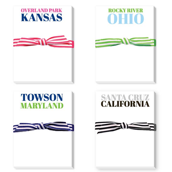 Donovan Designs - Wholesale Notepad - CITY AND STATE MINI NOTEPAD2