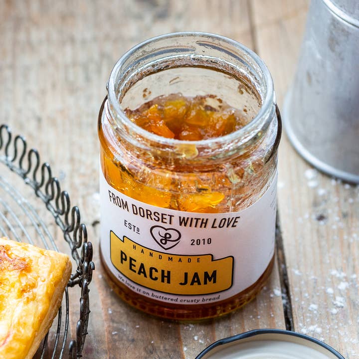 Peach Jam (340g) for wholesale by From Dorset With Love