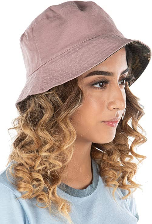 Funky Junque - Vendita all'ingrosso Cappello da pescatore - Donna - Cappello da pescatore reversibile (mimetico floreale/oliva)1