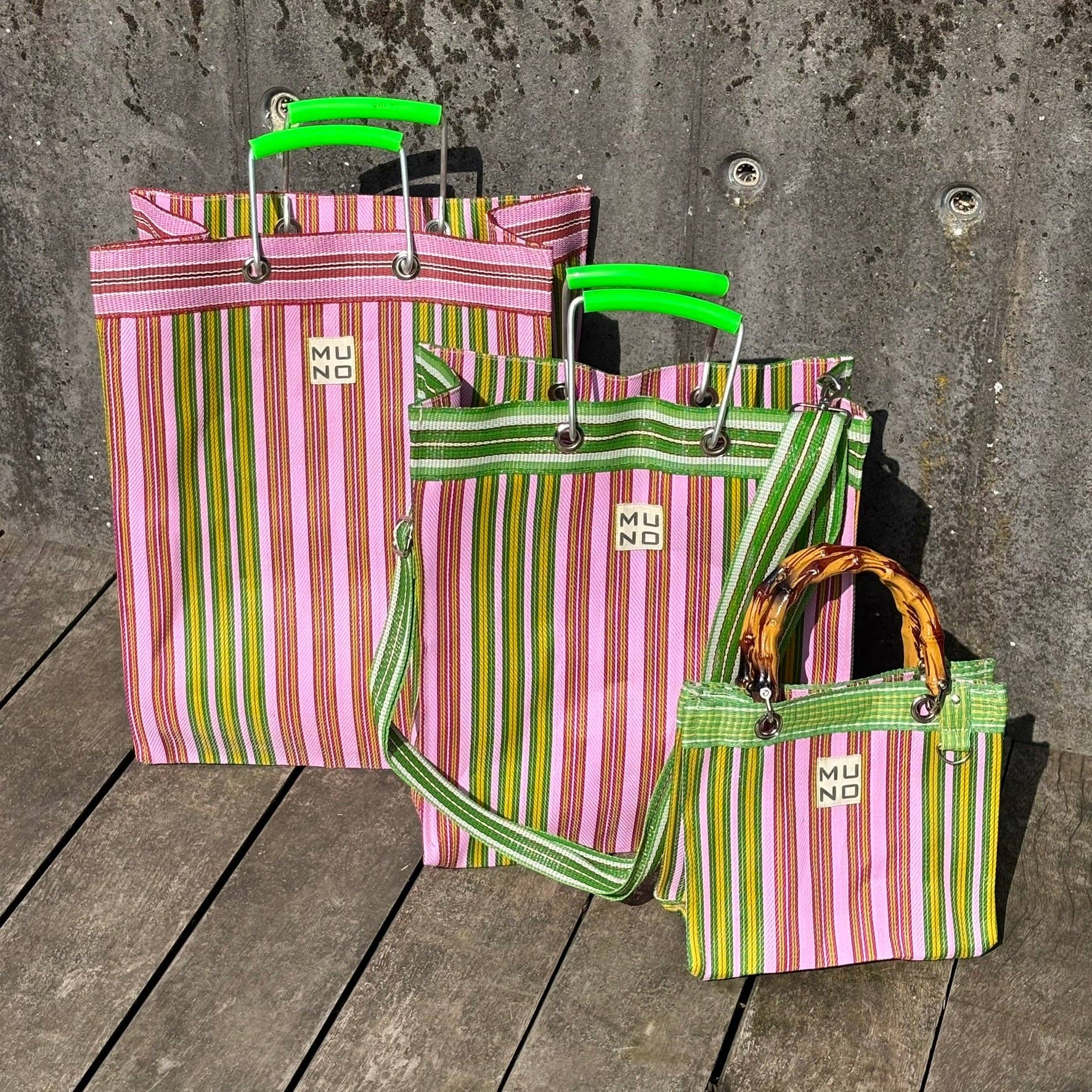 Muno - Vendita all'ingrosso Borsa tote - Donna - Borsa Tote in Nylon Riciclato Lime Zest3