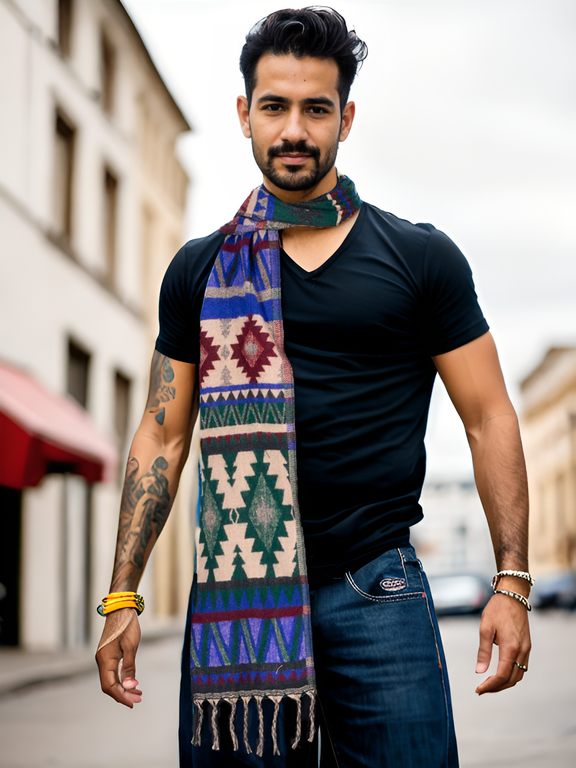 Kimago Look - Wholesale Scarf - Men's - Cotton Wool Scarf1