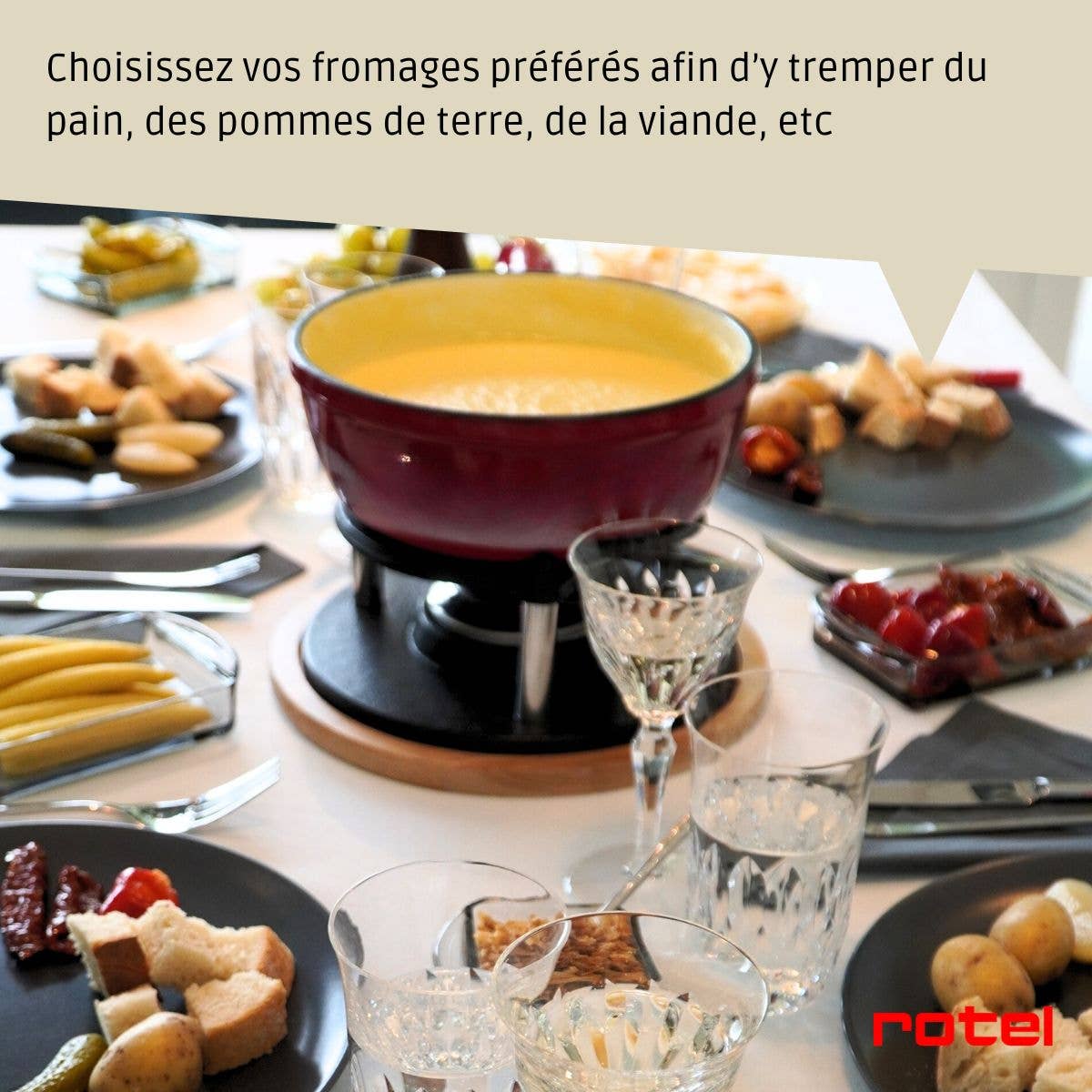 Zenker - Wholesale Kitchen Appliance - Cheese fondue set for 6 people Rotel Swiss Tradition7
