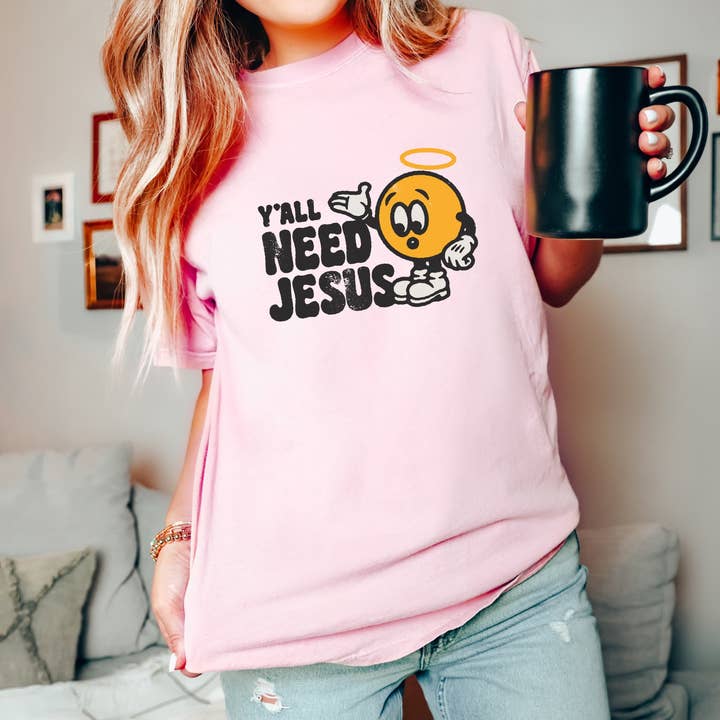 P E T I T R U E - Wholesale Screen printed t-shirt – Women′s - Jesus Shirt Funny Christian Graphic Tee Oversized Shirts1