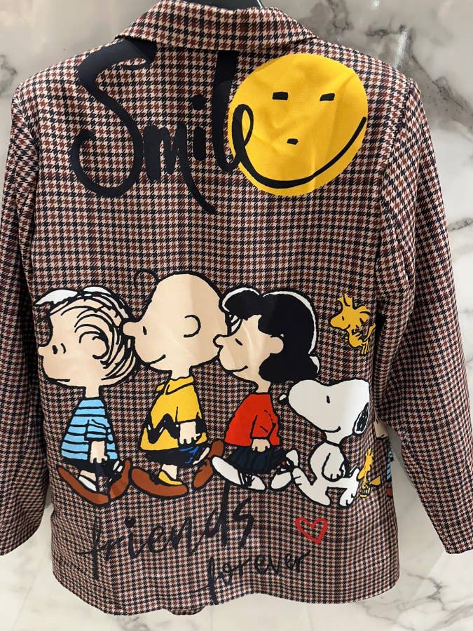 LOOWIE - Venta al por mayor Blazer - Mujer - Blazer LBLASN LOOWIE con estampado «SNOOPY», color marrón italiano, talla única 1