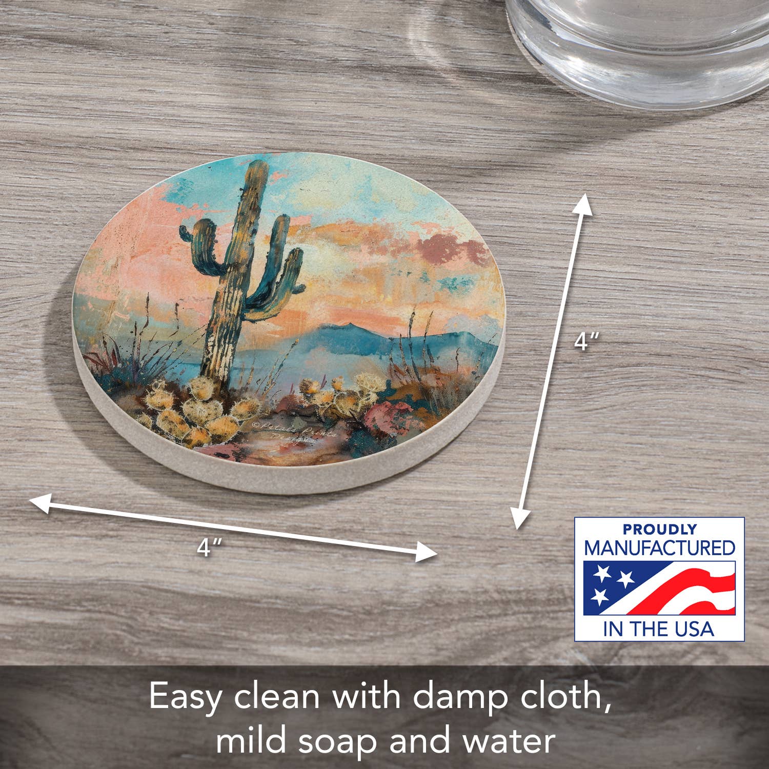 CounterArt/Highland Home/Thirstystone – Engroshandel Bordskånere – "Desert Dream" enkelt sandstensunderlag5