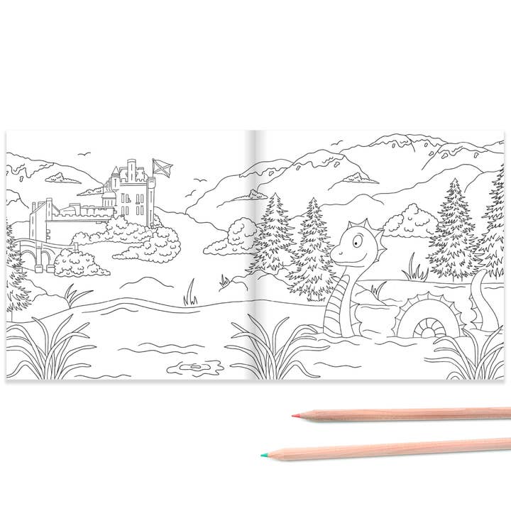 Neon Magpie - Wholesale Colouring and activity book – adult - A - Z of Scotland Colouring Book2