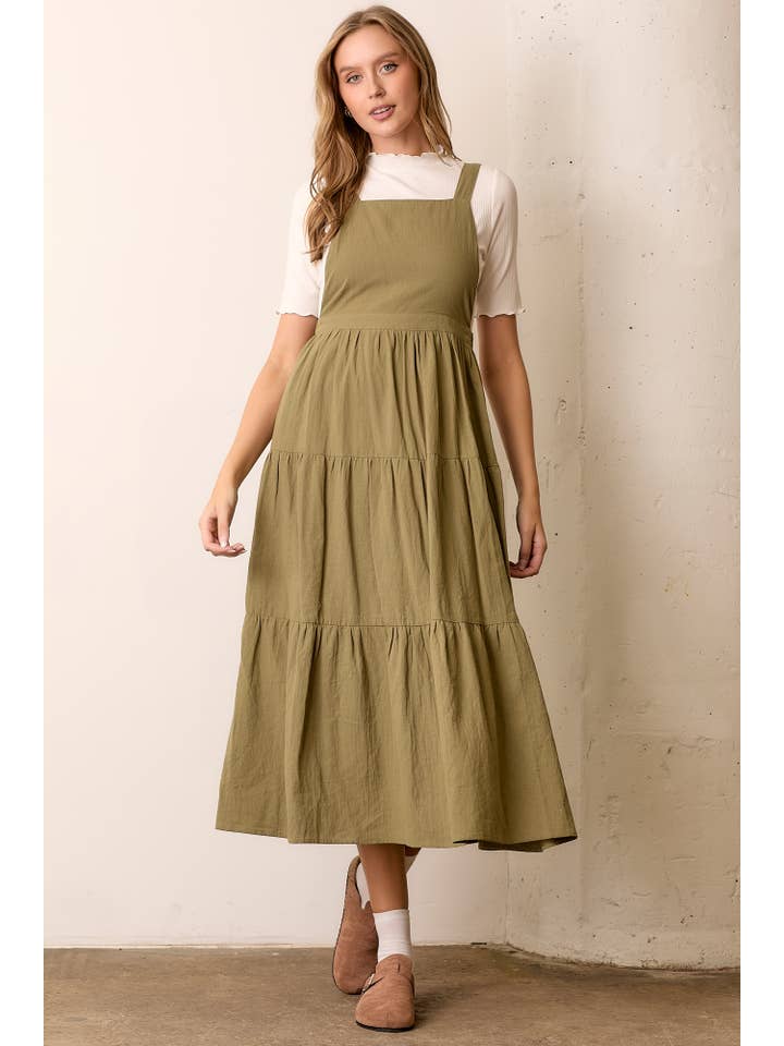 Polagram by Wellmade USA - Wholesale Dress - Women's - OVERALL RUFFLED MAXI DRESS