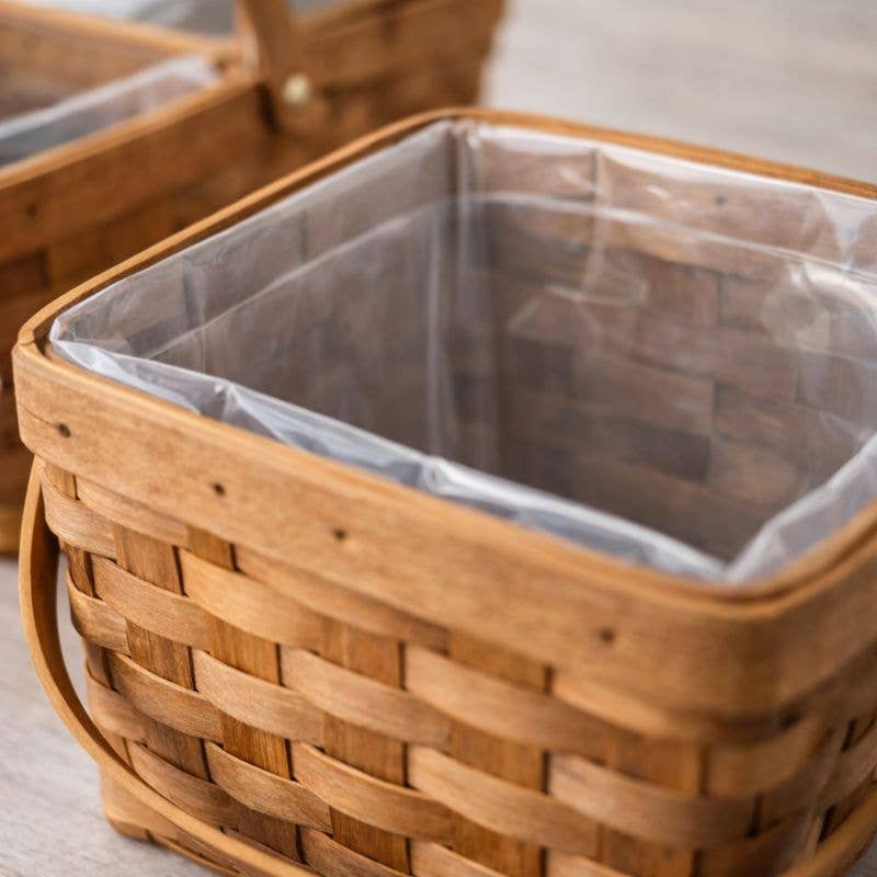 SWS BASKETS AND HOME DECOR – Großhandel Korb – Pflanzkorb-Set für Blumen mit Auskleidung, geflochtene Holzspäne5