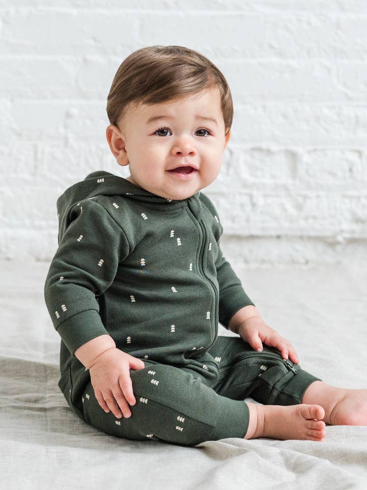 Colored Organics – wholesale Jumpsuit – Baby – Greer Fleece Hooded Zipper Romper2