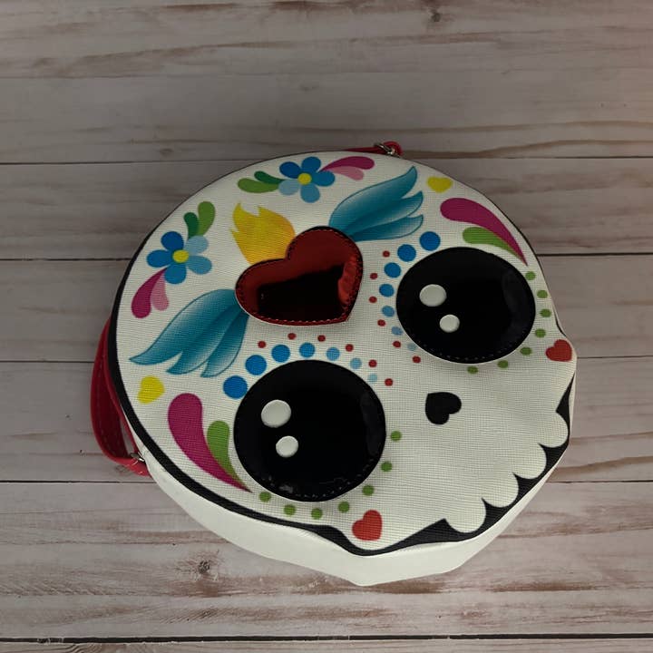 Day of the Dead Sugar Skull Bag Kawaii Crossbody Purse for wholesale by Viva Greetings
