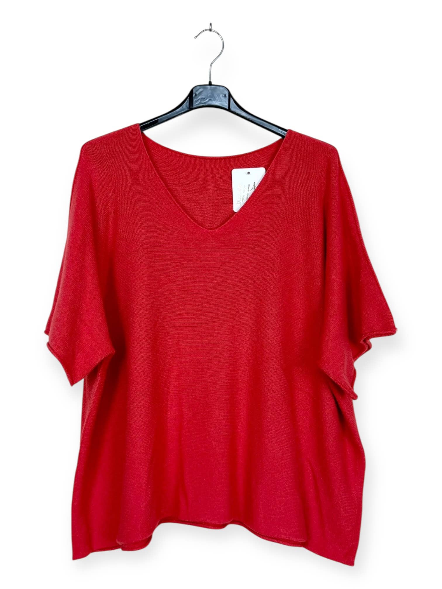 Lucky Nana - Wholesale Poncho - Women's - AH L2202 - Plus Size V-Neck Poncho Sweater13