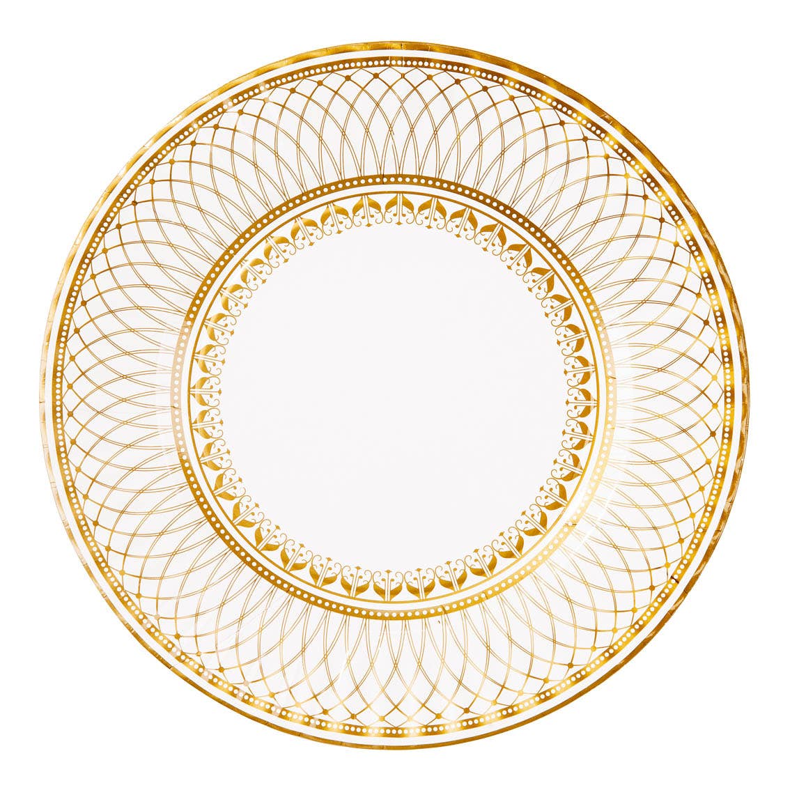 Talking Tables USA - Wholesale Disposable Plate - Gold Plates Large - 12 Pack| Christmas Plates |3