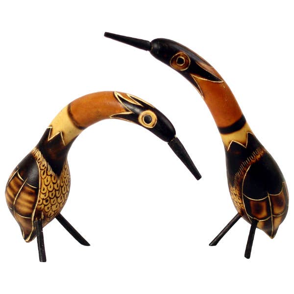 Sanyork Fair Trade - Wholesale Decorative Figurine - Gourd Carved Standing Bird, Small 6" Hand Carved Peru0