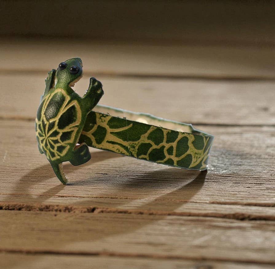 Sunflower Handmade leather inc - Wholesale Bangle Bracelet - Br360 Handmade Leather Turtle Bracelet3