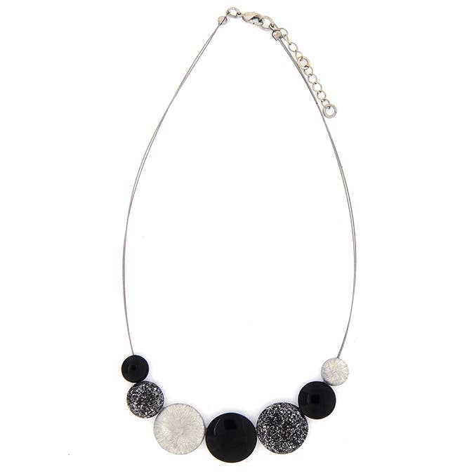 Collier en aluminium - Design en résine/rayé pour la vente par Culture Mix