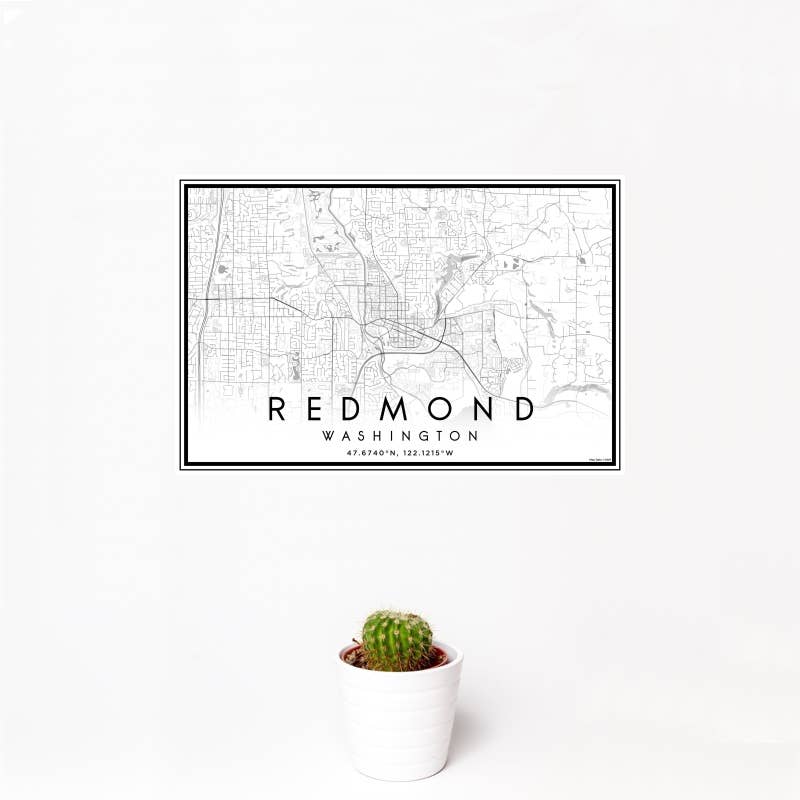 JACE.design - Wholesale Art Print - Redmond WA Map Print Classic1