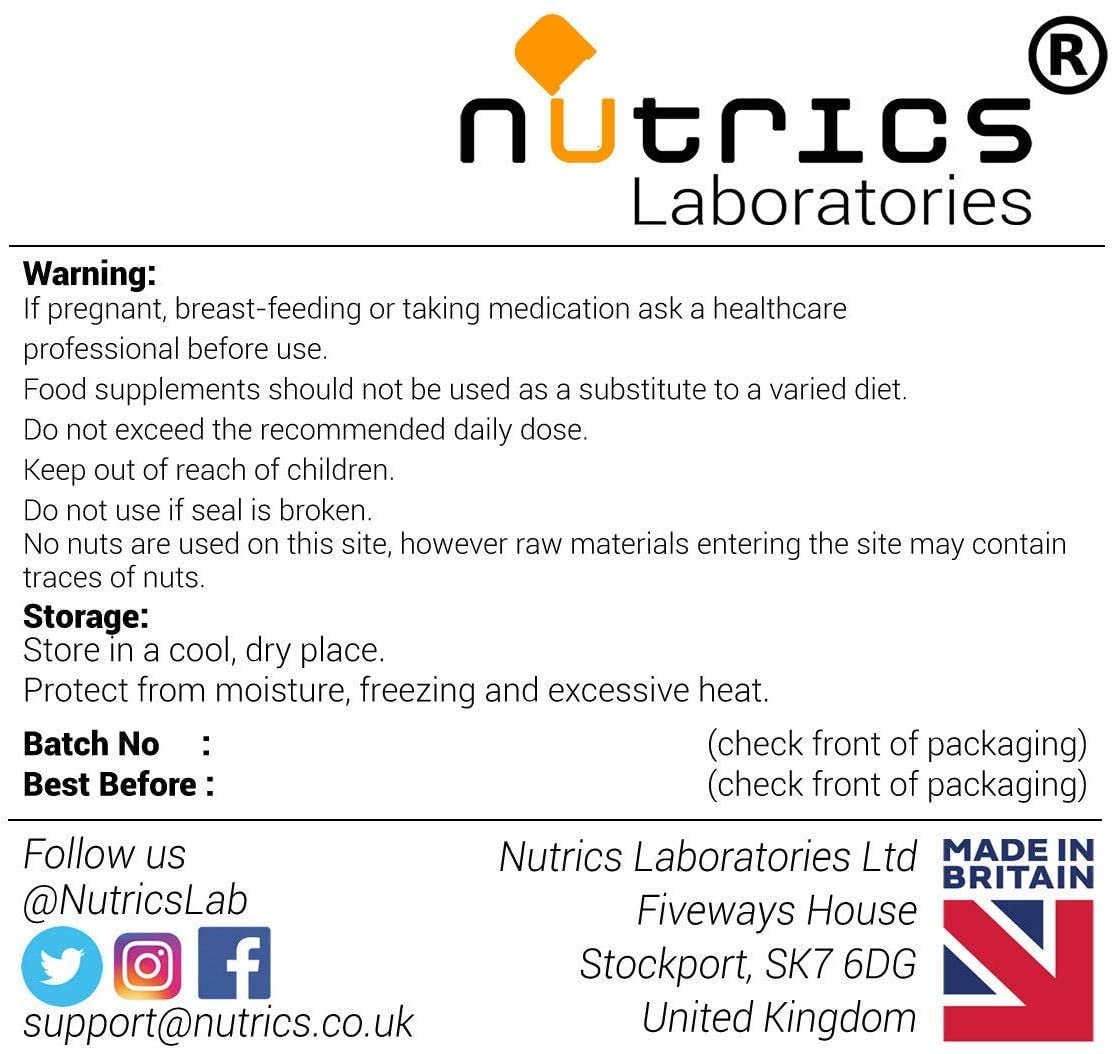 NUTRICS SUPERFOOD - Wholesale Oral Supplement/Vitamin - Nutrics® 100% Pure Vegan L Arginine 820mg x 90 Capsules3