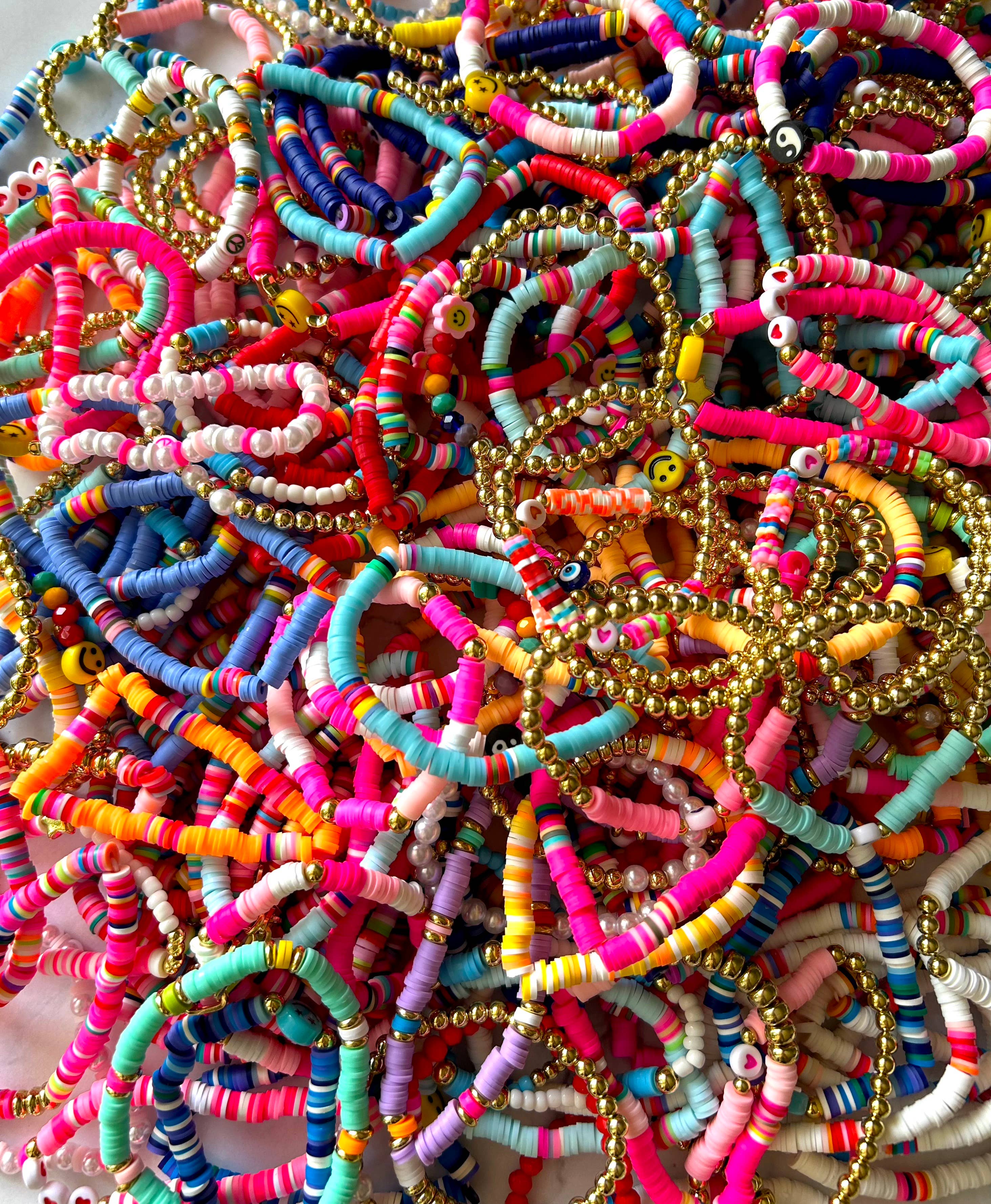 Kate Tuesday Jewelry - Vente Bracelet de perles - Bracelets extensibles d'été aux couleurs vives2