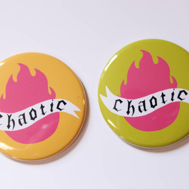 Chaotic Pocket Mirror in Green or Orange for wholesale by Midge Blitz