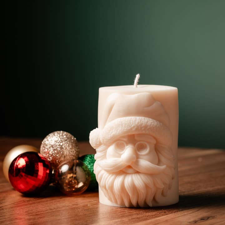Allure CA - Venta al por mayor Velas de diseño llamativo - Vela Pillar Santa Claus