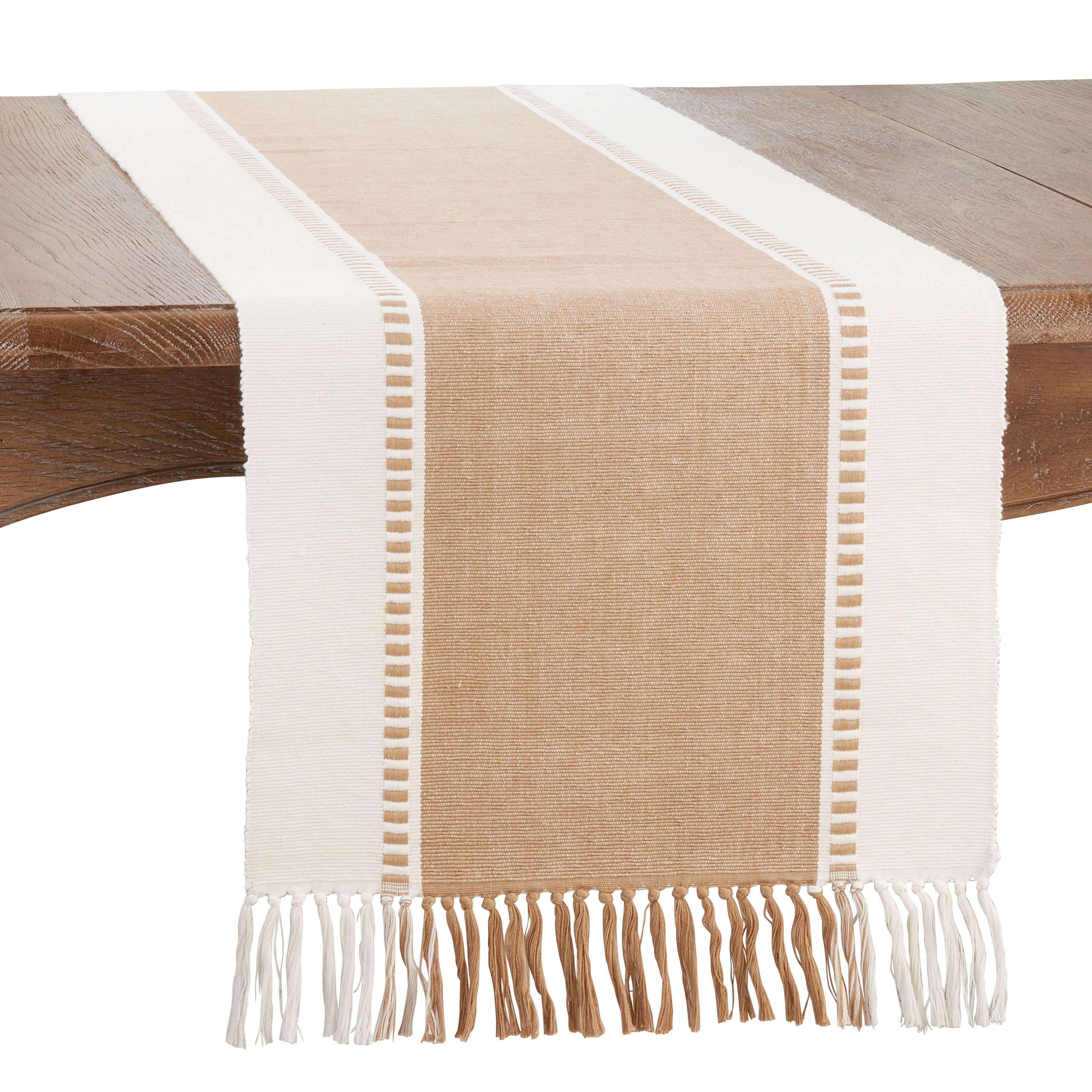 Saro Lifestyle - Wholesale Table Runner - Stripe Runner - Natural Look and Feel3